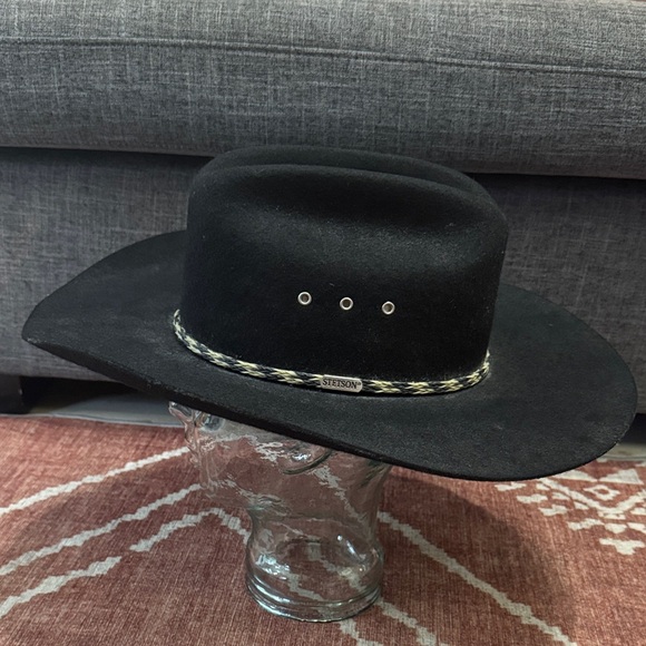 Stetson Other - Stetson Stallion Black XX Premium Wool Cowboy Hat 7 3/8 Made in USA